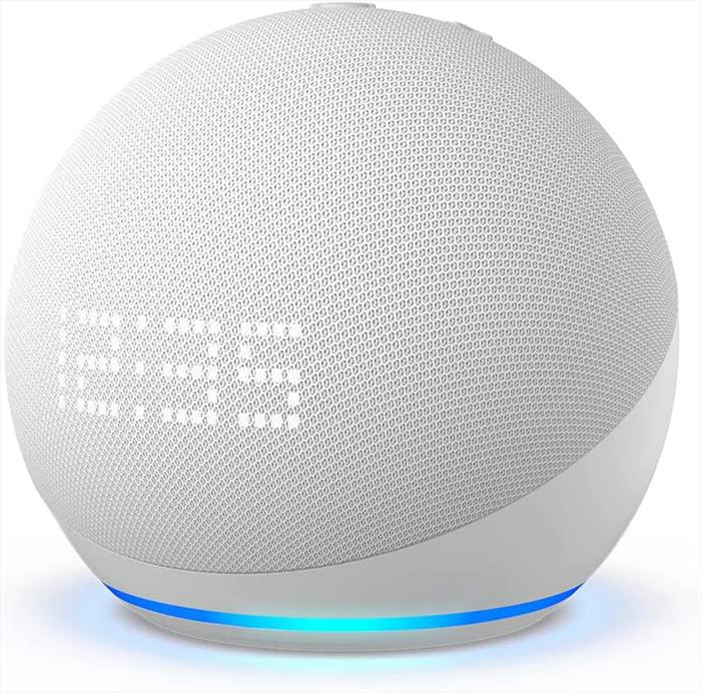 "AMAZON - Speaker ECHO DOT 5A GENERAZIONE CON OROLOGIO-Bianco ghiaccio"