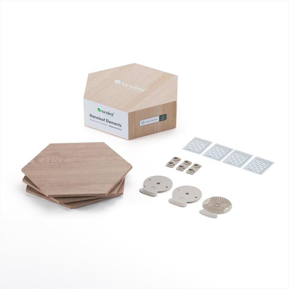 "NANOLEAF - ELEMENT WOOD ADD-ON - 3 ESAGONI LUMINOSI-WOOD"
