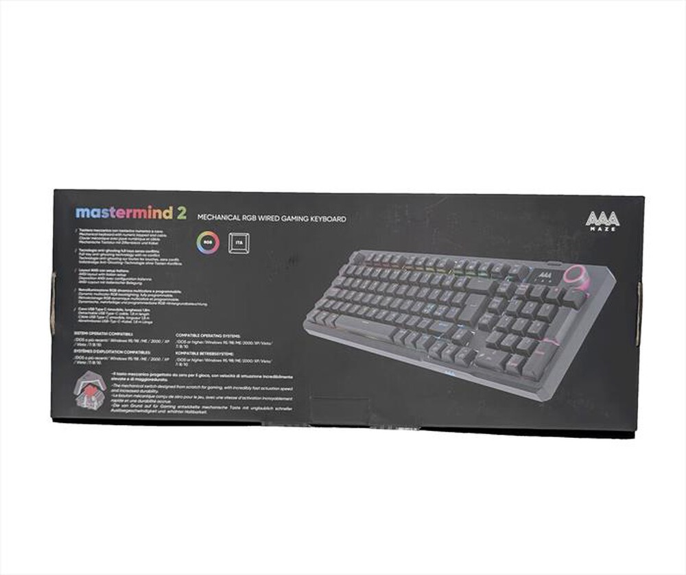Immagine del prodotto AAAMAZE - TASTIERA GAMING MASTERMIND 2 MECHANICAL RG-Nero