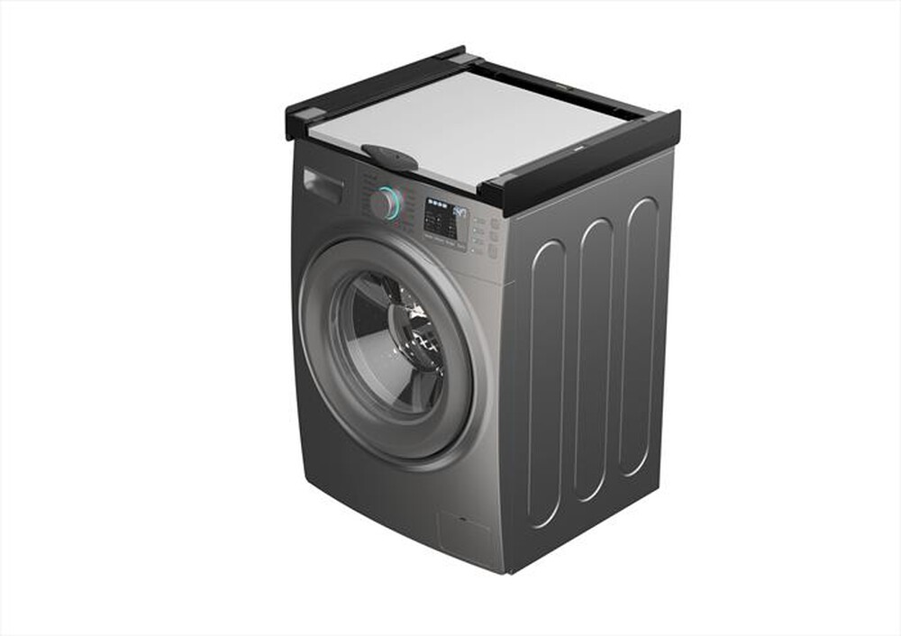 "MELICONI - Kit di sovrapposizione lavatrice TORRE DARK-Tecnopolimero Nero e legno gri"