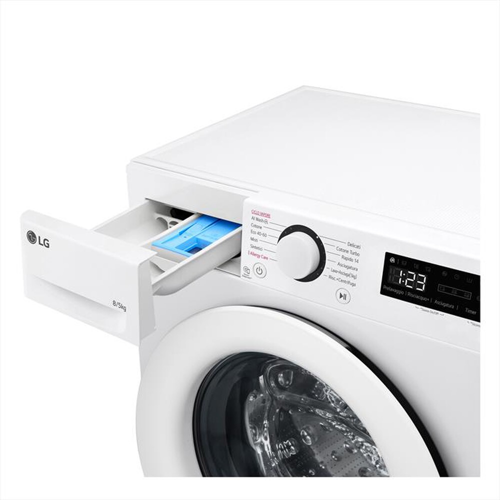 "LG - Lavasciuga AI DD D2R3S08NSWW 8/5 Kg Classe E-Bianca"