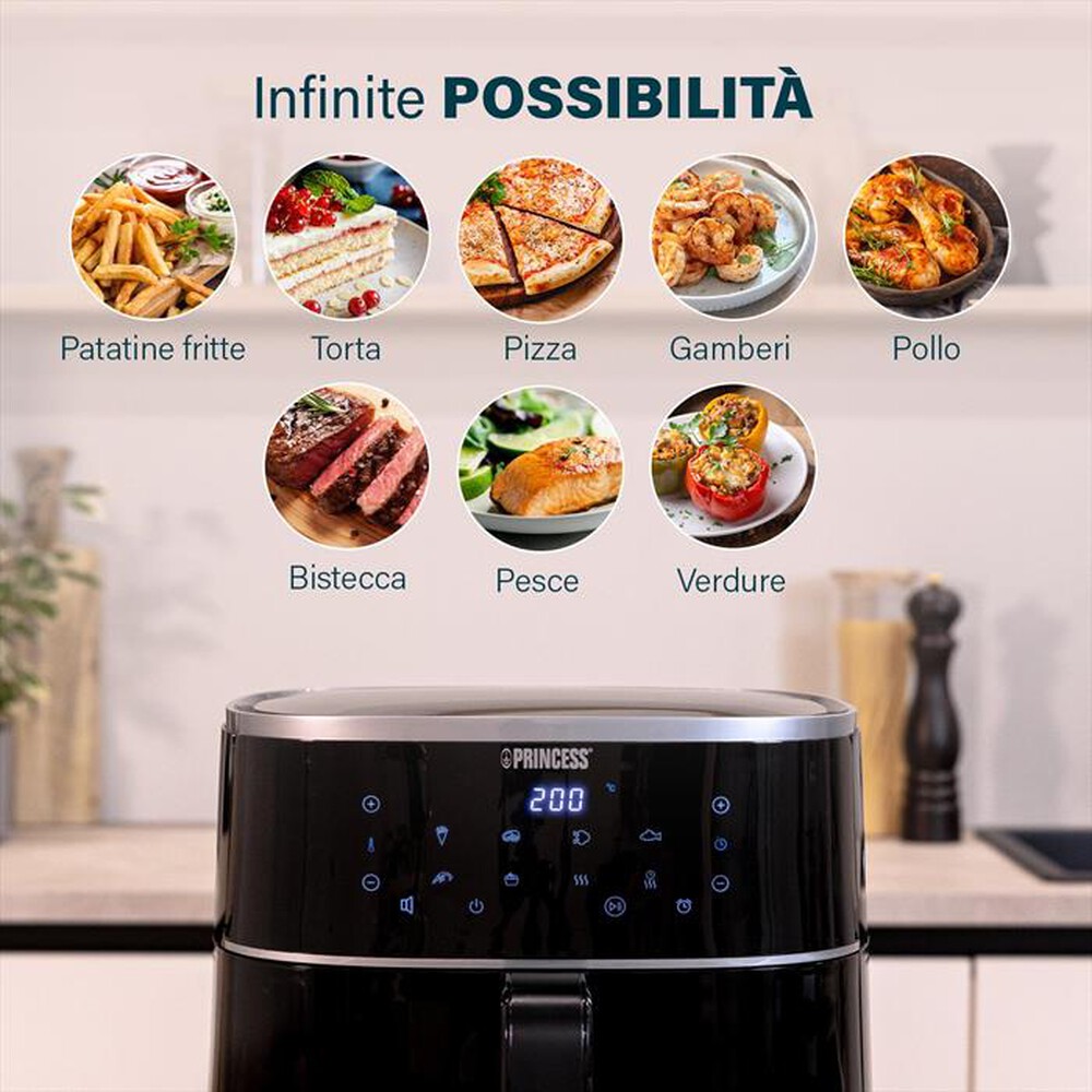 Immagine del prodotto PRINCESS - Friggitrice ad aria AEROFRYER DIGITALE 6 LITRI-NERO / PLASTICA