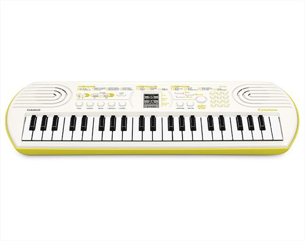 "CASIO - Tastiera musicale per bambini SA - 80H7-BIANCO/GIALLO LIMONE"