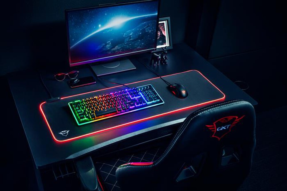 "TRUST - GXT764 GLIDE-FLEX RGB XXL MOUSEPAD-Black RGB"