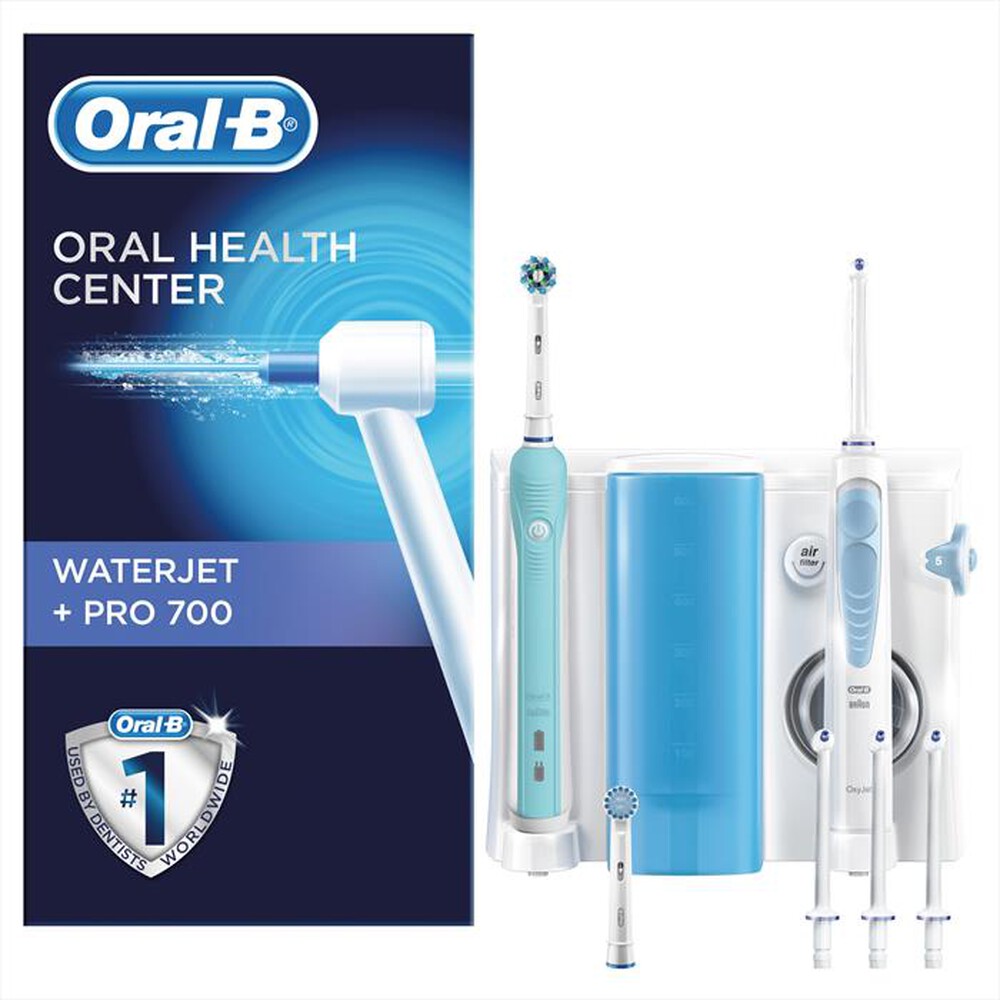 "ORAL-B - Waterjet + Pro 700-Bianco/Celeste"
