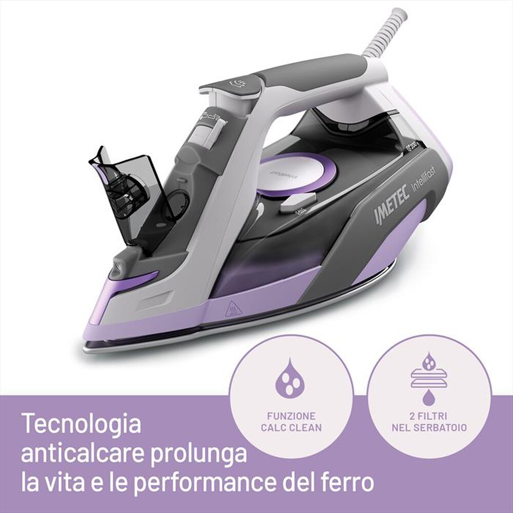 Immagine del prodotto IMETEC - Ferro da stiro a vapore INTELLIFAST-Grigio/Viola