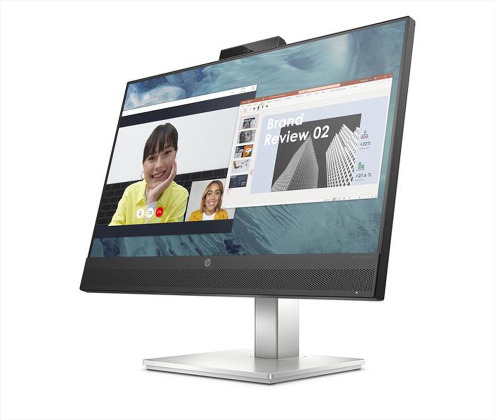 "HP - Monitor LED 23,8\" M24 WEBCAM-Nero, Argento"