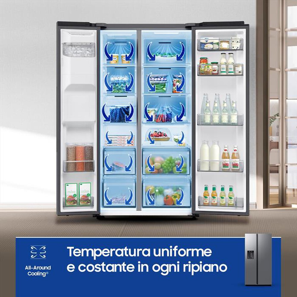 "SAMSUNG - Frigorifero Side by Side RS70F64KETEF 635L ClasseE-Inox"