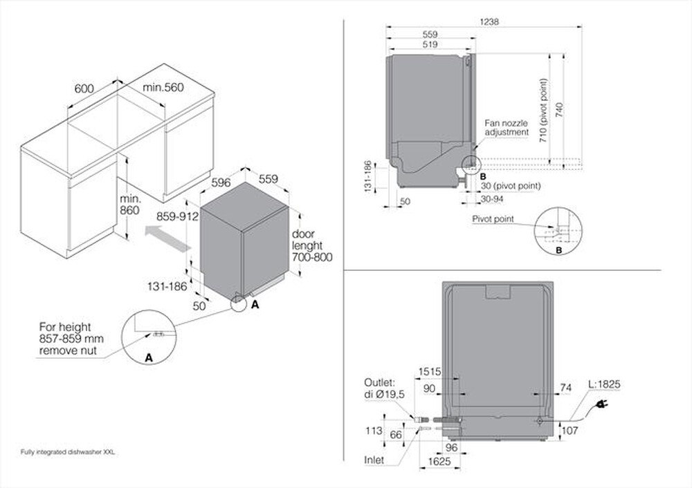 "ASKO - Lavastoviglie incasso DFI 444 B XXL/1 Classe C"