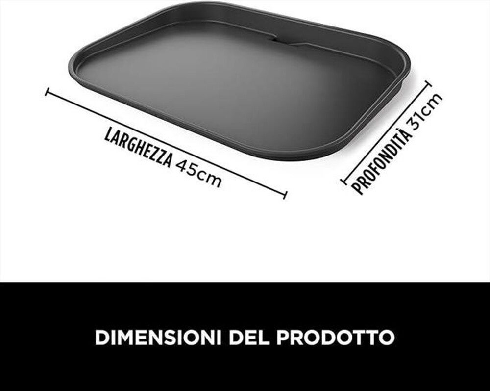 "NINJA - PIASTRA LISCIA PER BBQ ELETTRICO NINJA WOODFIRE XL-Nero"