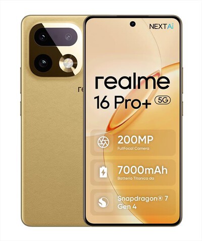 REALME - Smartphone REALME 16 PRO+ 5G (512GB 12GB)-Master Gold