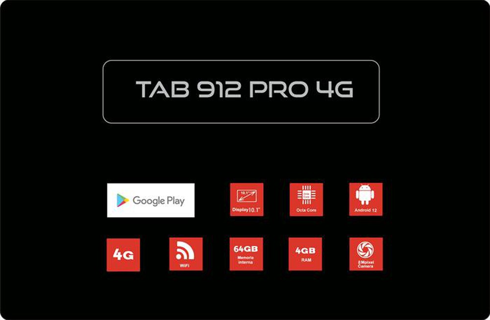 Immagine del prodotto MAJESTIC - TAB 912 PRO 4G-GRIGIO