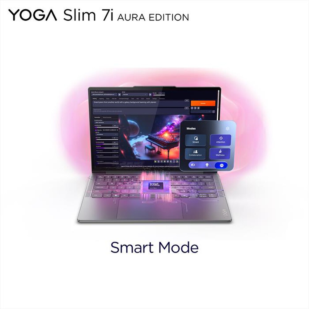 "LENOVO - Notebook YOGA SLIM 7 83JX004WIX-Luna Grey"