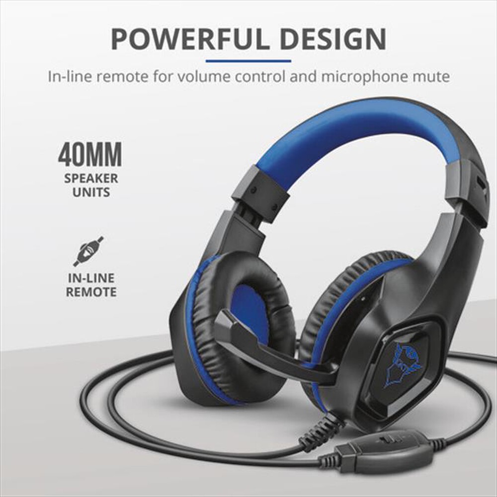 "TRUST - GXT404B RANA HEADSET PS4-Black/Blue"