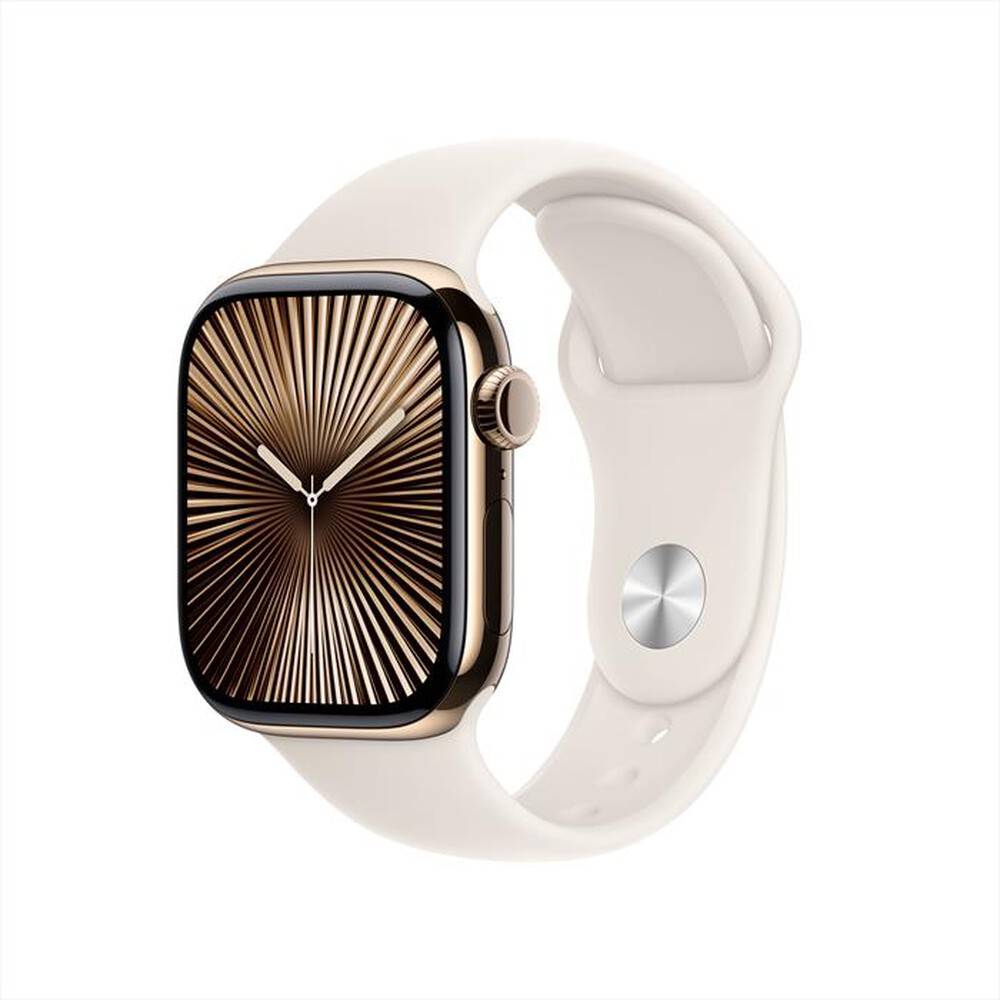 "APPLE - Watch Series 10 GPS + Cellular 42mm Titanio-Oro - Sport Band Galassia S/M"