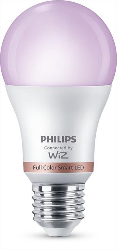 PHILIPS - Smart LED Lampadina RGB Goccia Smerigliata 60W E27-Luce bianca e colorata