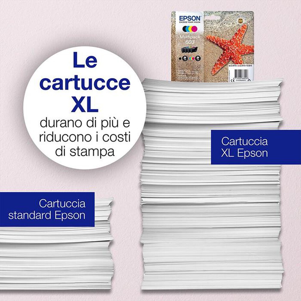 Immagine del prodotto EPSON - 603 STELLA MARINA T03U XL MULTIPACK 4 COLORI-Nero, ciano, magenta, giallo