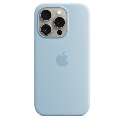 APPLE - Custodia MagSafe in silicone per iPhone 15 Pro-Blu chiaro