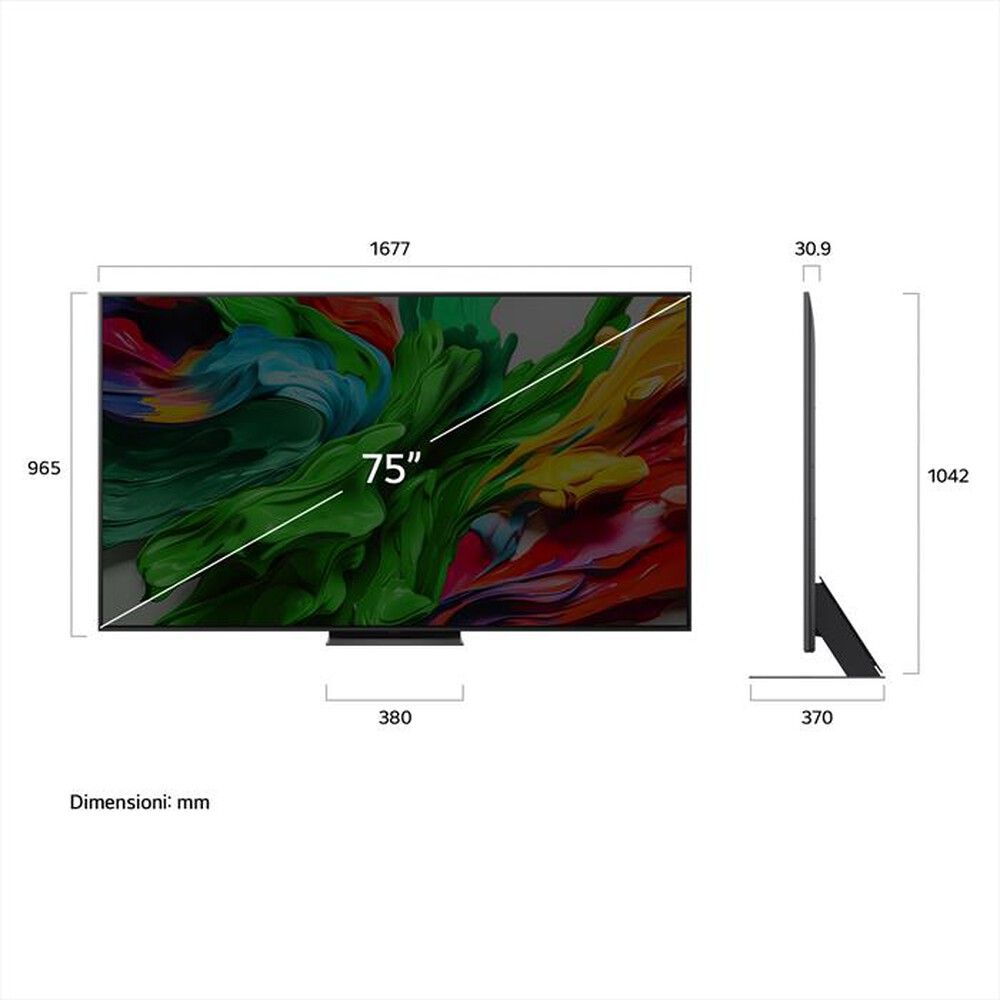 "LG - Smart TV QNED EVO AI MINILED UHD 4K 75\" 75QNED86A6-Charcoal Black"