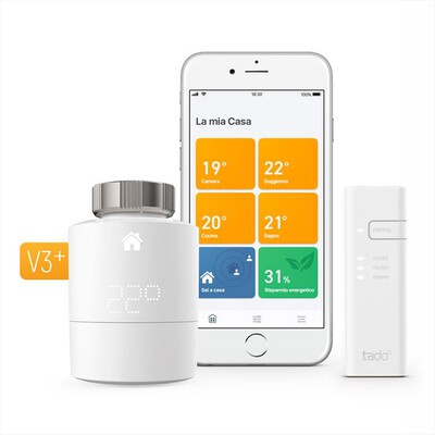 TADO - TESTA TERMOSTATICA INTELLIGENTE - KIT DI BASE V3+
