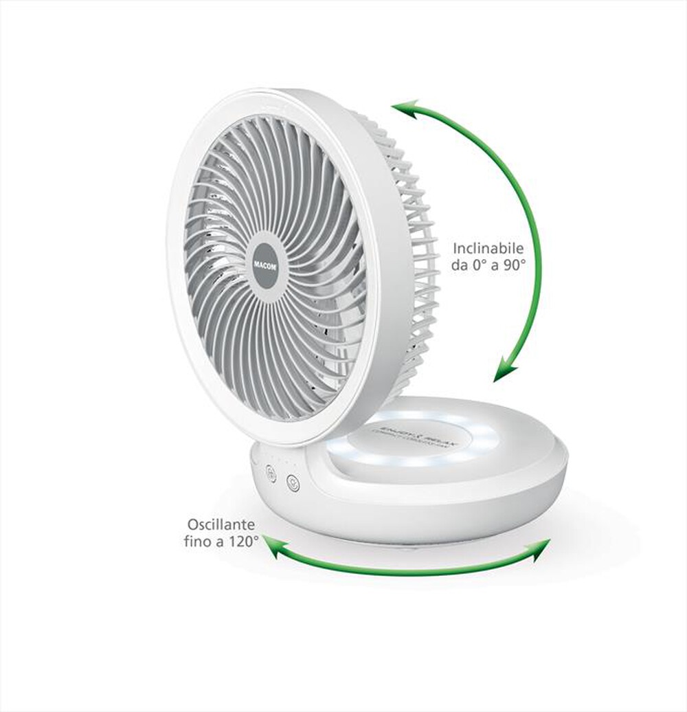 "MACOM - COMPACT CORDLESS FAN-Bianco"