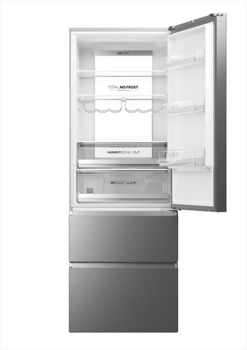 Immagine del prodotto HAIER - Frigorifero combinato HTW7720DNMP Classe D 486 lt-Platino, Stainless steel