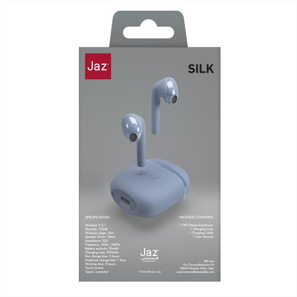"SBS - Auricolare bluetooth TEJZEARTWSEARBTB-Blu"