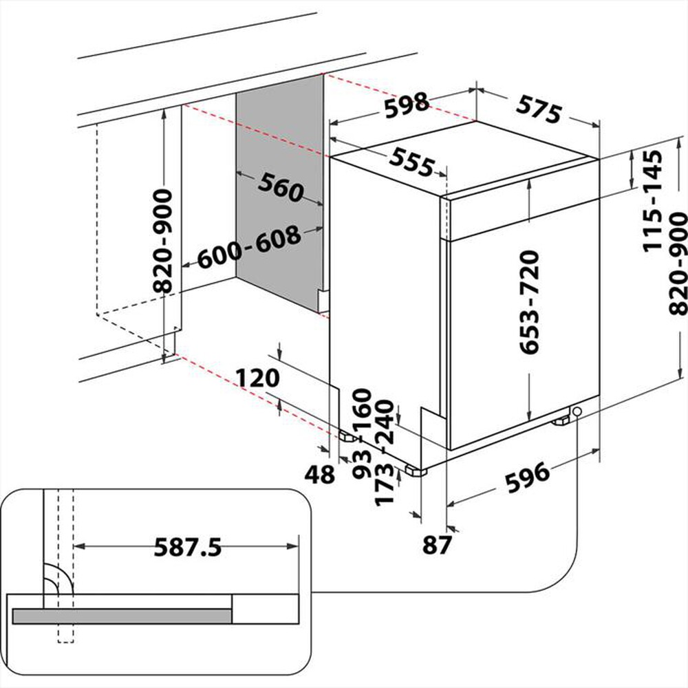 Immagine del prodotto HOTPOINT ARISTON - Lavastoviglie incasso HB 4010 B Classe F