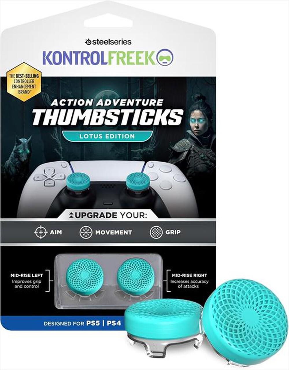 Immagine del prodotto STEELSERIES - Copri levette ACTION LOTUS TLBCLR KIT PS5-Multicolor