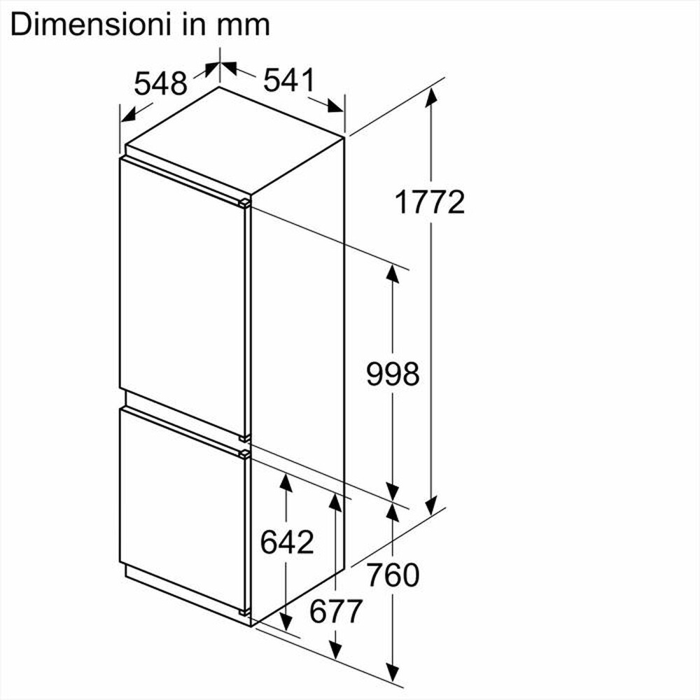Immagine del prodotto BOSCH - Frigorifero Combinato KIN86NSE0 Classe E-Bianco