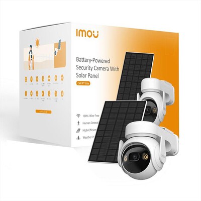 IMOU - Telecamera da esterno motorizzata CELL PT LITE KIT-BIANCO