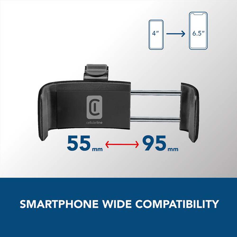 Immagine del prodotto CELLULARLINE - Supporto smartphone da auto SPIN AIR-Black