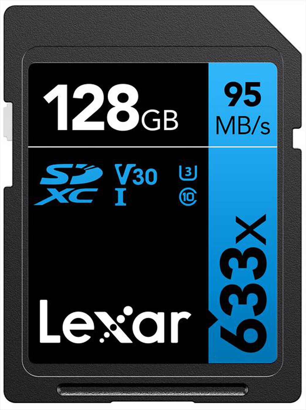 "LEXAR - 128GB 633X SDHC C10 V30 U3 GLOBAL-Black"