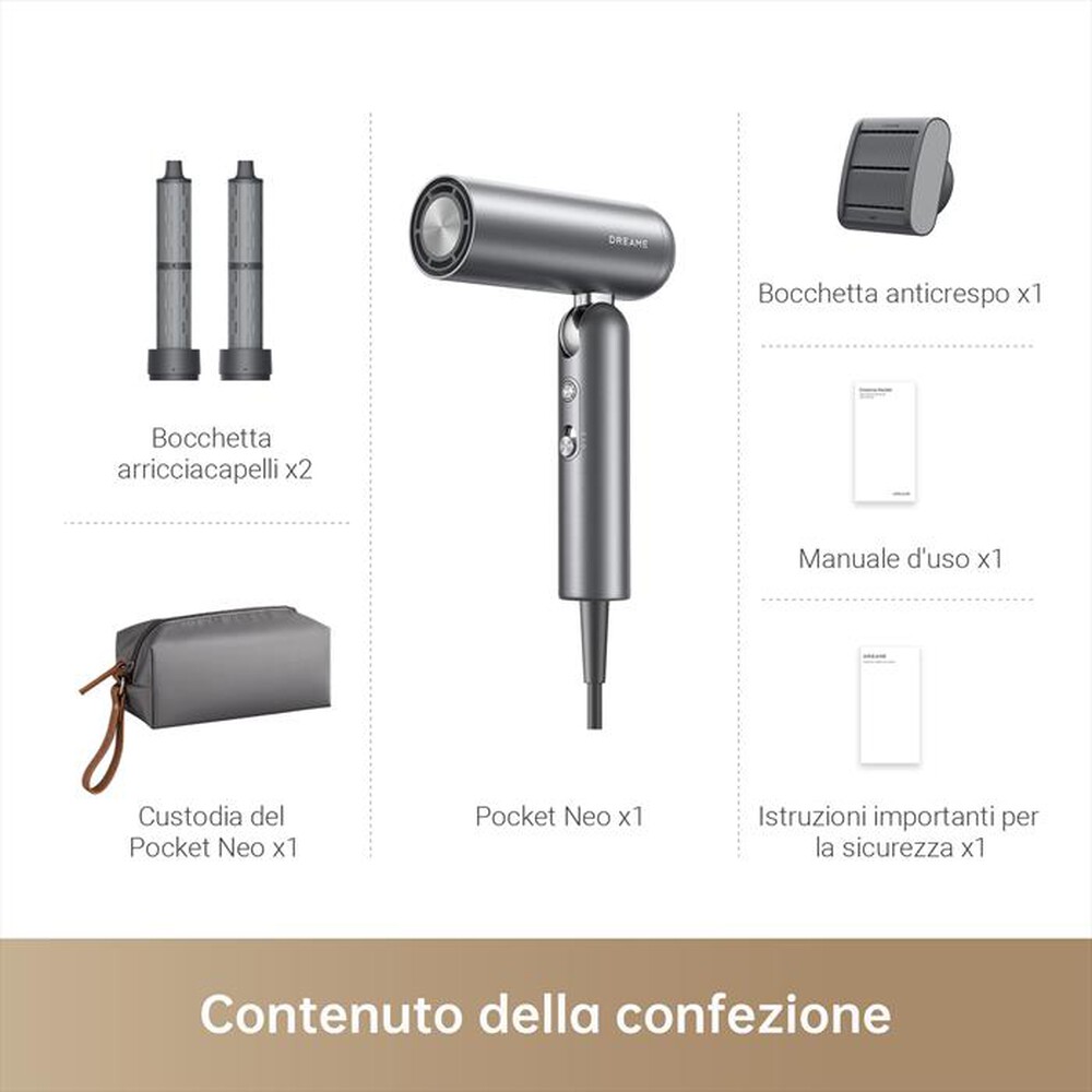 Immagine del prodotto DREAME - Asciugacapelli POCKET NEO-SPACE GRAY
