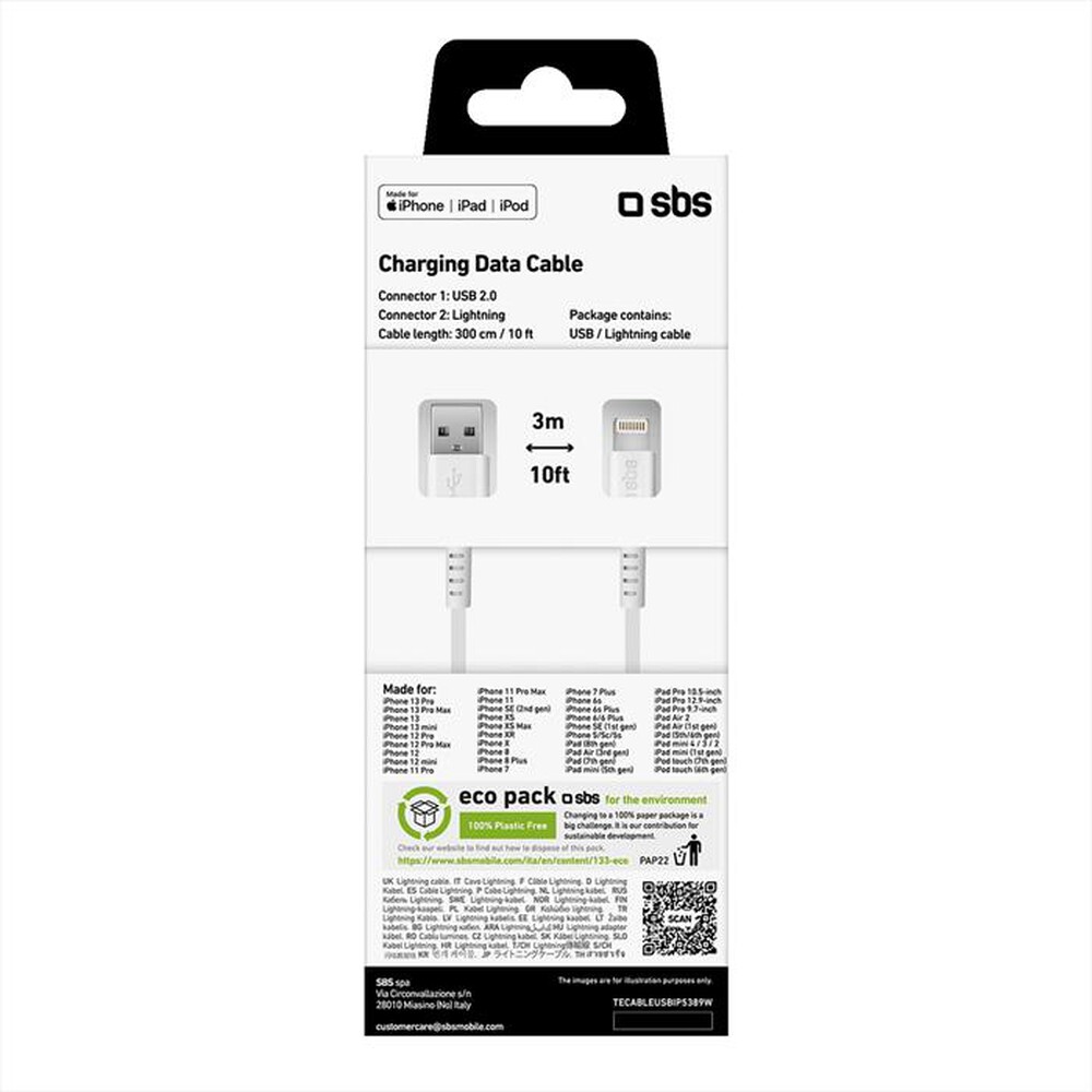 Immagine del prodotto SBS - TECABLEUSBIP5389W-Bianco