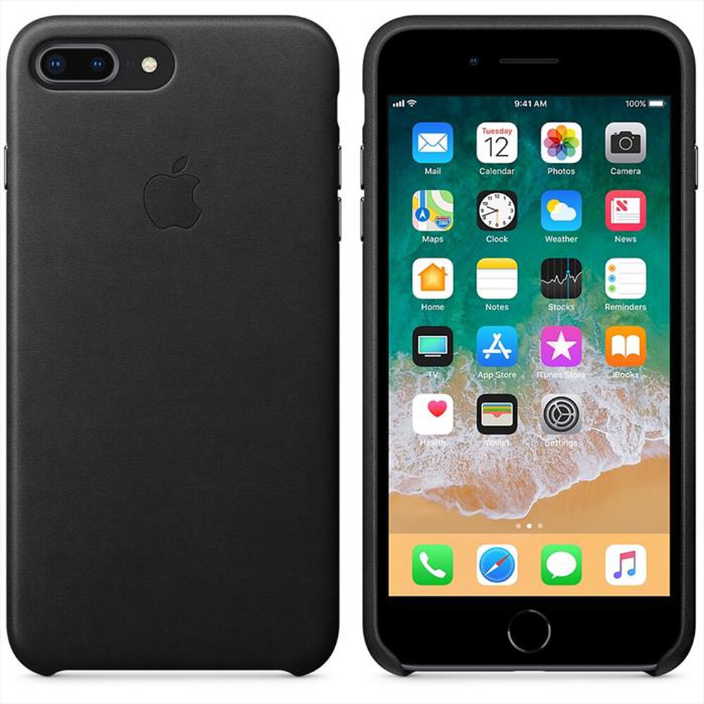 "APPLE - Custodia in pelle per iPhone 8 Plus/7 Plus-Black"