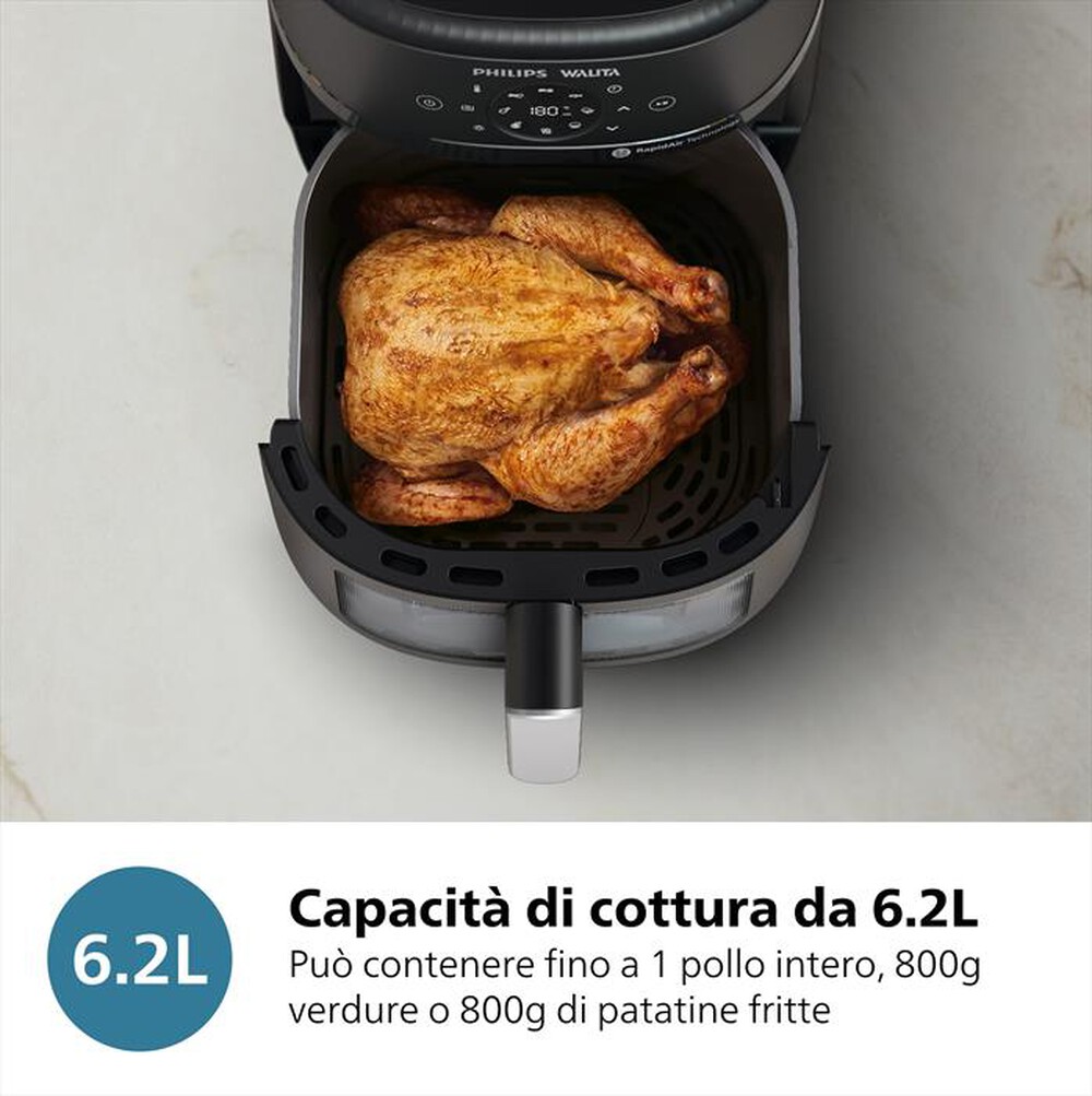 "PHILIPS - Friggitrice ad aria AIRFRYER SERIE 2000 NA231/00-Nero"