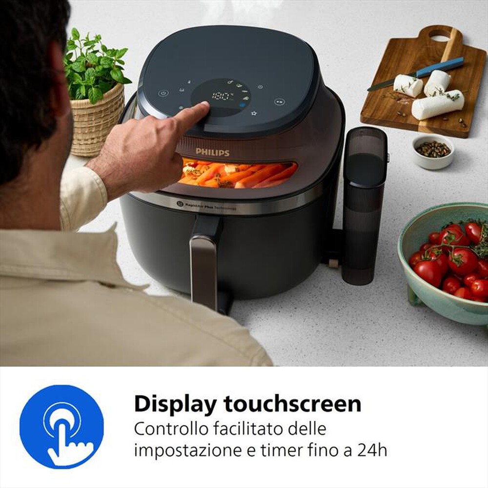 Immagine del prodotto PHILIPS - AIRFRYER SERIE 5000, 7.2L COTTURA VAPORE NA543/00-Nero/Champagne