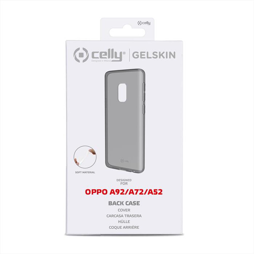 "CELLY - GELSKIN929BK - COVER PER OPPO A72/A52/A92-TRASPARENTE NERO/TPU"