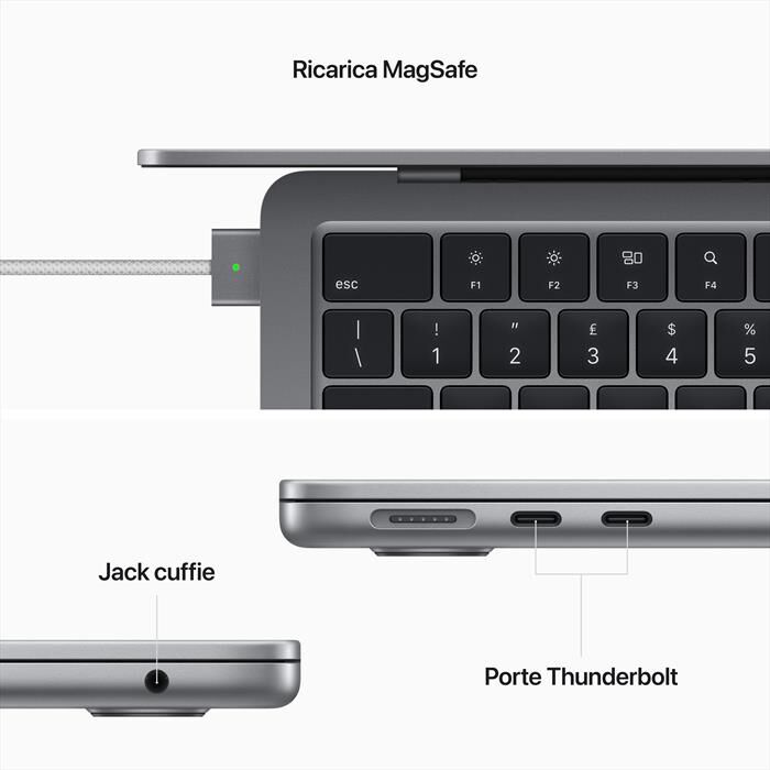 APPLE - MacBook Air 13 M2 8-core CPU 8-core GPU 256GB SSD-Grigio