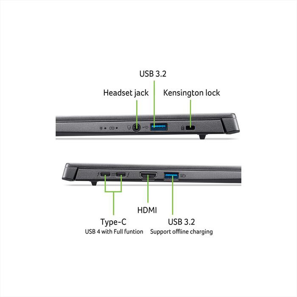 Immagine del prodotto ACER - Notebook ASPIRE 14 AI A14-52M-75D6 OLED - Ultra 7-Grigio