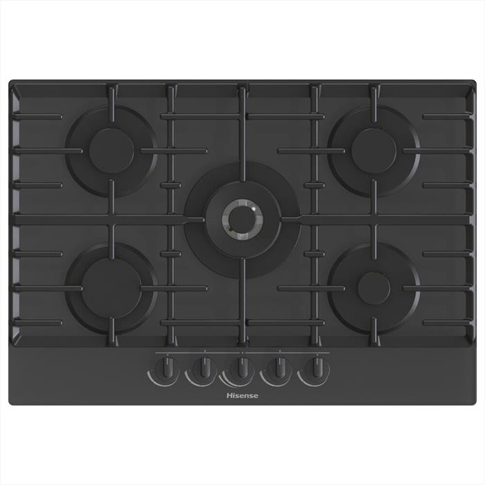 "HISENSE - Piano cottura a gas GG773B 75cm-Vetro Nero"