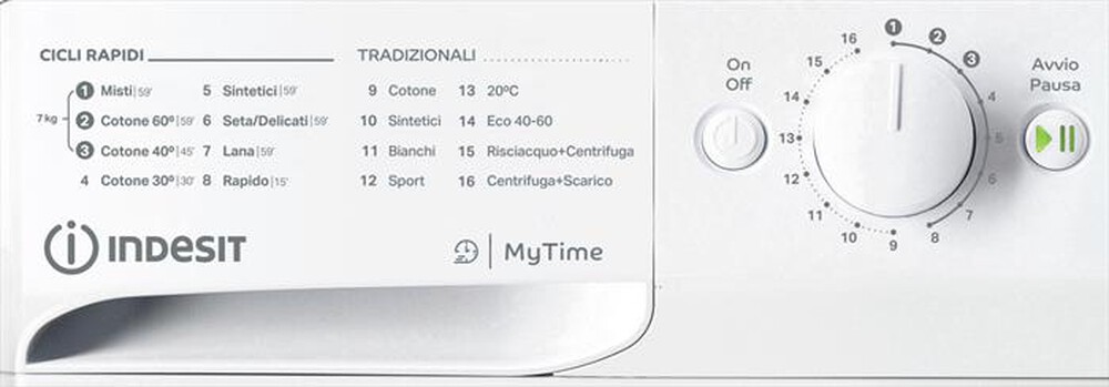 "INDESIT - Lavatrice MTWC 71296 W IT 7 Kg Classe A"
