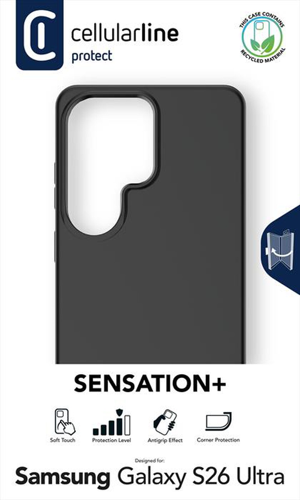 Immagine del prodotto CELLULARLINE - Custodia SENSATION+ per Galaxy S26 Ultra-Nero