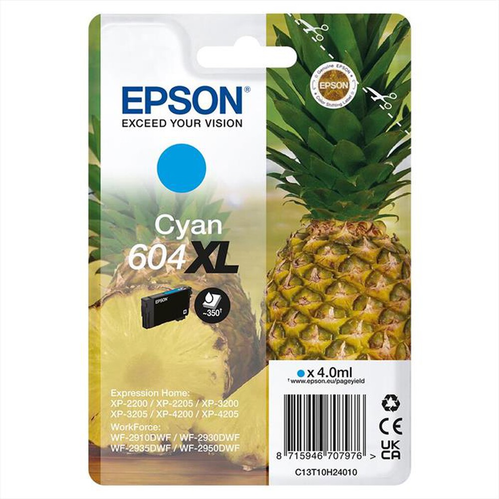 Immagine del prodotto EPSON - Cartuccia INK SERIE ANANAS CIANO 604 XL-Ciano