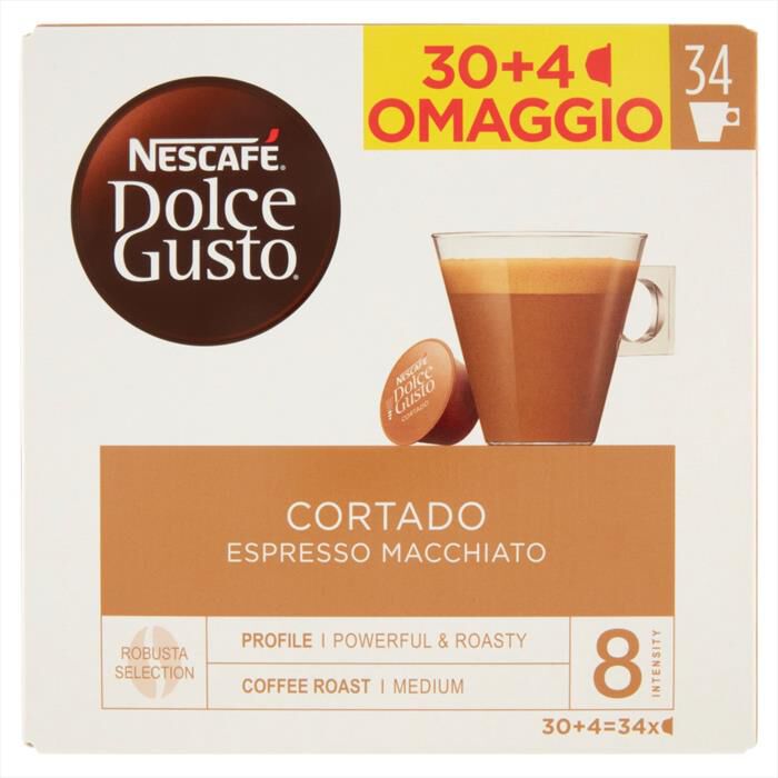 NESCAFE' DOLCE GUSTO - Cortado Espresso Macchiato 34 Caps - | Euronics