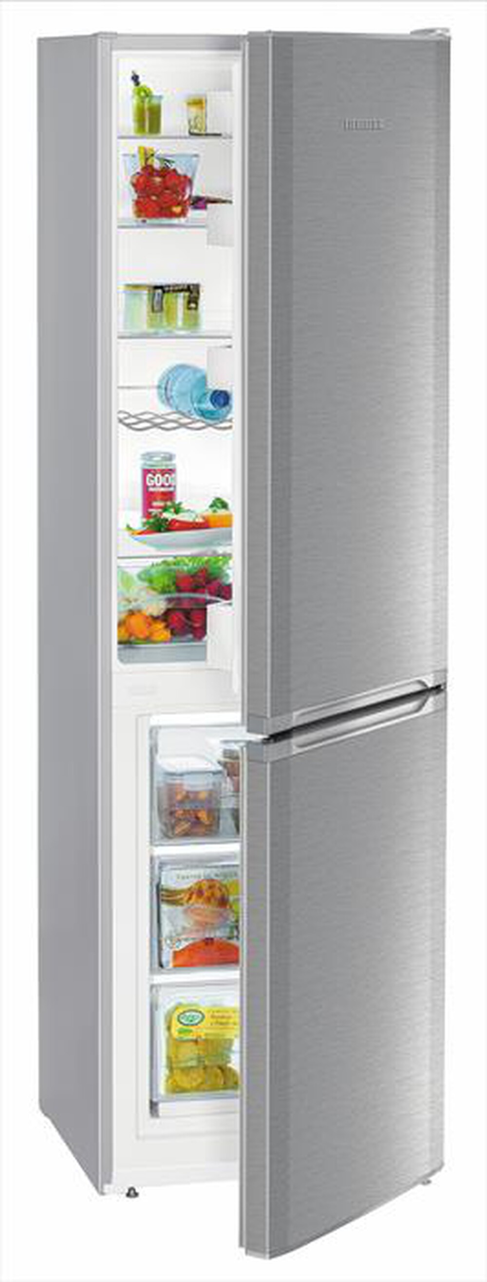 "LIEBHERR - Frigorifero combinato CUEFE 3331-26 Classe E 296lt-Acciaio SmartSteel / Silver"