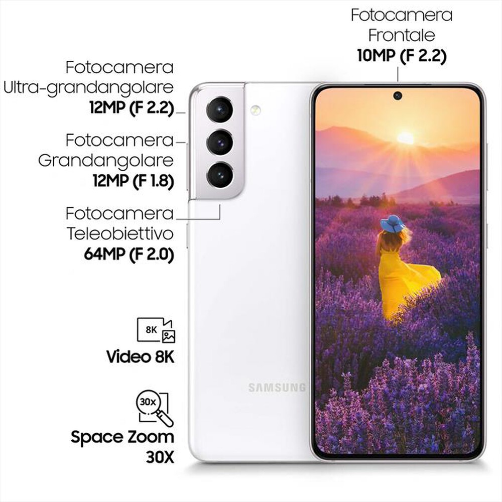 "SAMSUNG - GALAXY S21 5G 128GB-Phantom White"