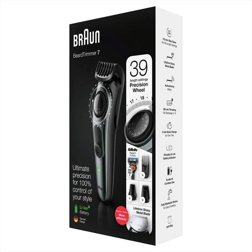 "BRAUN - Regolabarba BT7220-Argento"
