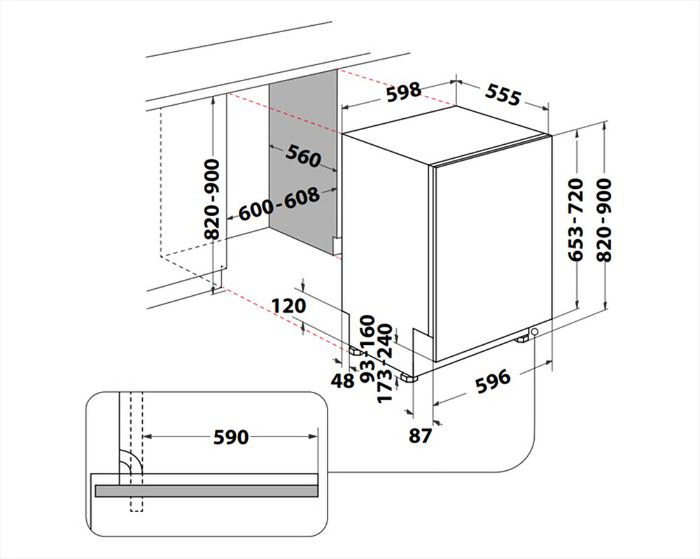Immagine del prodotto HOTPOINT ARISTON - Lavastoviglie H2I HUD526 AS Classe E 14 coperti